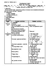 Giáo án Tiếng Anh Khối 9 - Chương trình cả năm - Năm học 2015-2016